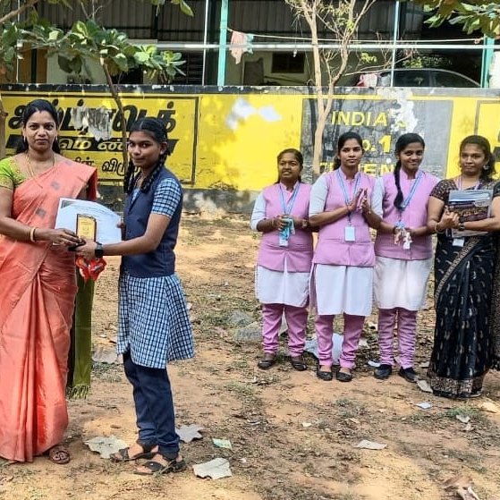 On behalf of The English Association, Republic Day Contest 2023 was conducted in Dr. Samuel Higher Secondary School, Santhapuram and prizes were distributed to the winners by our Principal  Dr. R. Vijimalar.